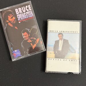 Vintage 80’s cassette tapes- Bruce Springsteen- Tunnel of Love & Live Concert